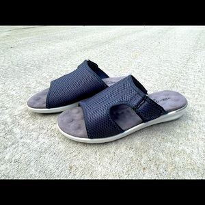 Walking Cradle navy mesh slide sandals (9)